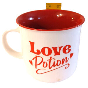 Burton & Burton Love Potion Coffee Tea Mug Valentine's 14 Oz Red Interior